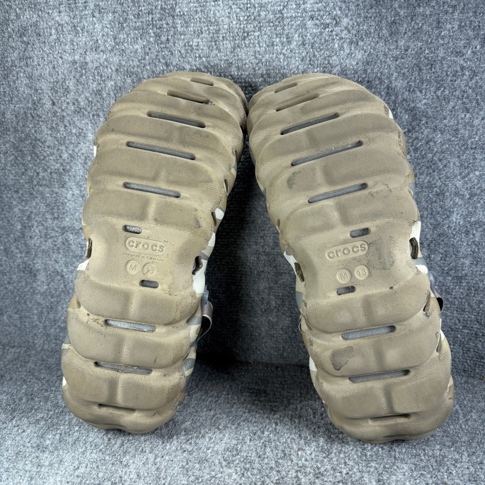 Crocs Echo Redux Clogs Mens 13 Gray Brown Camo - Picture 8 of 10